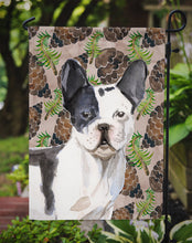 Load image into Gallery viewer, Black White French Bulldog Pine Cones Garden Flag - Outdoor Decorative Yard Flag BB9582GF