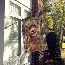 Load image into Gallery viewer, Brown Cockapoo Pine Cones Flag Canvas House Size BB9584CHF