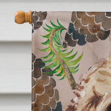 Load image into Gallery viewer, Brown Cockapoo Pine Cones Flag Canvas House Size BB9584CHF
