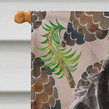 Load image into Gallery viewer, Black Parti Pine Cones Flag Canvas House Size BB9588CHF