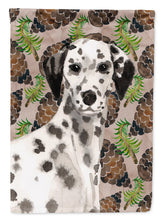 Load image into Gallery viewer, Dalmatian Pine Cones Flag Canvas House Size BB9590CHF