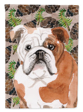 Load image into Gallery viewer, English Bulldog Pine Cones Flag Canvas House Size BB9591CHF