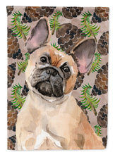 Load image into Gallery viewer, Fawn French Bulldog Pine Cones Flag Canvas House Size BB9592CHF