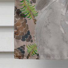 Load image into Gallery viewer, Grey Standard Poodle Pine Cones Flag Canvas House Size BB9595CHF