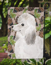 Load image into Gallery viewer, White Standard Poodle Pine Cones Garden Flag - Outdoor Decorative Yard Flag BB9596GF