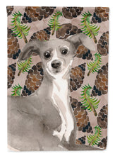 Load image into Gallery viewer, Italian Greyhound Pine Cones Flag Canvas House Size BB9597CHF