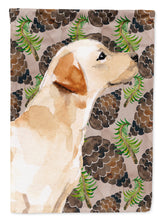 Load image into Gallery viewer, Yellow Labrador #2 Pine Cones Flag Canvas House Size BB9598CHF