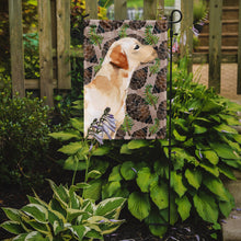 Load image into Gallery viewer, Yellow Labrador #2 Pine Cones Garden Flag - Outdoor Decorative Yard Flag BB9598GF
