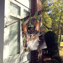 Load image into Gallery viewer, Long Haired Chihuahua Pine Cones Flag Canvas House Size BB9599CHF
