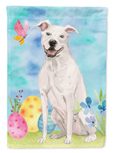 Load image into Gallery viewer, White Staffie Bull Terrier Easter Garden Flag - Outdoor Decorative Yard Flag BB9606GF