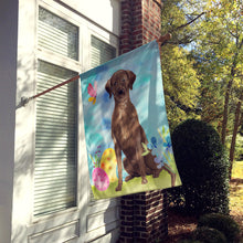 Load image into Gallery viewer, Chocolate Labrador Easter Flag Canvas House Size BB9610CHF