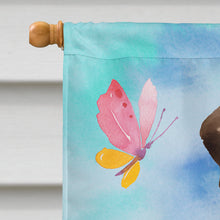 Load image into Gallery viewer, Chocolate Labrador Easter Flag Canvas House Size BB9610CHF