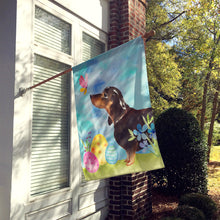 Load image into Gallery viewer, Black and Tan Dachshund Easter Flag Canvas House Size BB9615CHF
