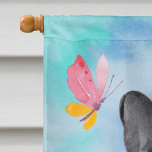Load image into Gallery viewer, Black White French Bulldog Easter Flag Canvas House Size BB9617CHF