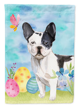 Load image into Gallery viewer, Black White French Bulldog Easter Flag Canvas House Size BB9617CHF