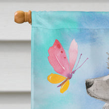 Load image into Gallery viewer, Grey Standard Poodle Easter Flag Canvas House Size BB9629CHF