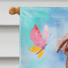 Load image into Gallery viewer, Red Staffie Bull Terrier Easter Flag Canvas House Size BB9636CHF