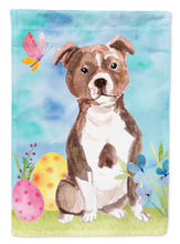 Load image into Gallery viewer, Red Staffie Bull Terrier Easter Flag Canvas House Size BB9636CHF