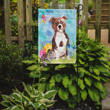 Load image into Gallery viewer, Red Staffie Bull Terrier Easter Garden Flag - Outdoor Decorative Yard Flag BB9636GF