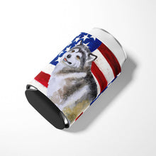Load image into Gallery viewer, Alaskan Malamute Patriotic Can or Bottle Hugger BB9638CC