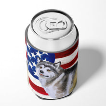 Load image into Gallery viewer, Alaskan Malamute Patriotic Can or Bottle Hugger BB9638CC