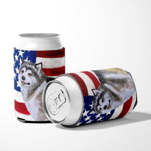 Load image into Gallery viewer, Alaskan Malamute Patriotic Can or Bottle Hugger BB9638CC