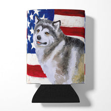 Load image into Gallery viewer, Alaskan Malamute Patriotic Can or Bottle Hugger BB9638CC