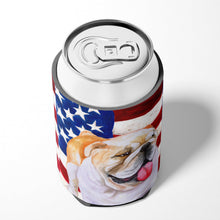 Load image into Gallery viewer, English Bulldog Patriotic Can or Bottle Hugger BB9639CC