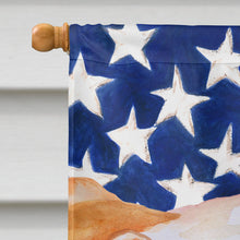 Load image into Gallery viewer, English Bulldog Patriotic Flag Canvas House Size BB9639CHF