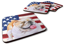 Load image into Gallery viewer, English Bulldog Patriotic Foam Coaster  BB9639FC