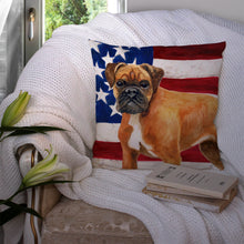 Load image into Gallery viewer, German Boxer Patriotic Throw Pillow - 14x14 Decorative Pillow – Art for Your Home &amp; Patio BB9640PW1414