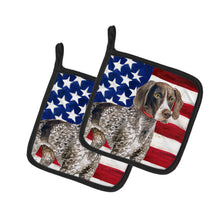 Load image into Gallery viewer, German Shorthaired Pointer Patriotic Pot Holders - Set of 2 - Heat-Resistant Kitchen Essentials BB9641PTHD