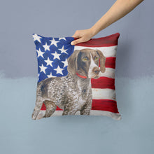 Load image into Gallery viewer, German Shorthaired Pointer Patriotic Throw Pillow - 14x14 Decorative Pillow – Art for Your Home &amp; Patio BB9641PW1414