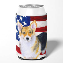 Load image into Gallery viewer, Pembroke Corgi Patriotic Can or Bottle Hugger BB9642CC