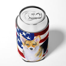 Load image into Gallery viewer, Pembroke Corgi Patriotic Can or Bottle Hugger BB9642CC