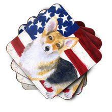 Load image into Gallery viewer, Pembroke Corgi Patriotic Foam Coaster  BB9642FC