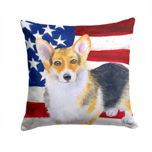 Load image into Gallery viewer, Pembroke Corgi Patriotic Throw Pillow - 14x14 Decorative Pillow – Art for Your Home &amp; Patio BB9642PW1414