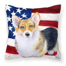 Load image into Gallery viewer, Pembroke Corgi Patriotic Fabric Decorative Pillow BB9642PW1818