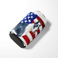 Load image into Gallery viewer, Harlequin Great Dane Patriotic Can or Bottle Hugger BB9643CC