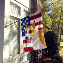 Load image into Gallery viewer, American Staffordshire Patriotic Flag Canvas House Size BB9644CHF