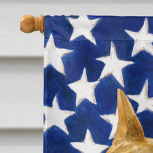Load image into Gallery viewer, American Staffordshire Patriotic Flag Canvas House Size BB9644CHF