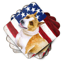 Load image into Gallery viewer, American Staffordshire Patriotic Foam Coaster  BB9644FC