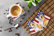 Load image into Gallery viewer, American Staffordshire Patriotic Foam Coaster  BB9644FC