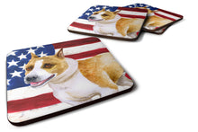 Load image into Gallery viewer, American Staffordshire Patriotic Foam Coaster  BB9644FC