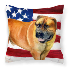 Load image into Gallery viewer, Boerboel Mastiff Patriotic Fabric Decorative Pillow BB9646PW1818