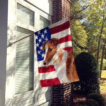 Load image into Gallery viewer, Smooth Fox Terrier Patriotic Flag Canvas House Size BB9647CHF