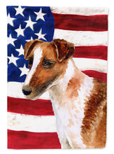 Load image into Gallery viewer, Smooth Fox Terrier Patriotic Garden Flag - Outdoor Decorative Yard Flag BB9647GF