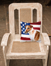 Load image into Gallery viewer, Smooth Fox Terrier Patriotic Fabric Decorative Pillow BB9647PW1818