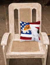 Load image into Gallery viewer, Fox Terrier Patriotic Fabric Decorative Pillow BB9650PW1818