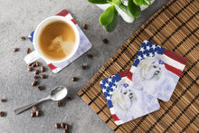Load image into Gallery viewer, Maltese Patriotic Foam Coaster  BB9651FC